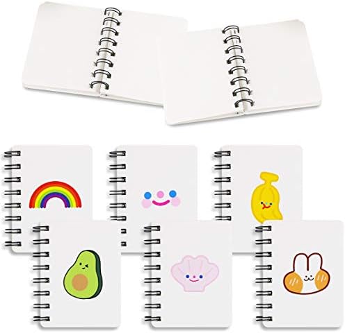 Wpxmer 6 Pack Mini Spiral Notepads, Cute Memo Pad Notebooks for Kids Party Favors, Goodie Bag Stuffers, Gift or Prize, 4.1 x 3.1 Inches
