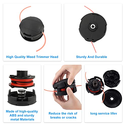 RO6G SRM-225 String Trimmer Head for Echo Weed Eater Head SRM225 SRM230 SRM210, Echo 400 Speed Feed Trimmer Head, Echo Weed Eater Parts - 2 Pack - Thumbnail 3