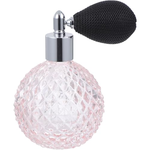 DEARMAMY 1Satz Vintage Glasflasche Nachfüllbare Parfüm Sprühflasche Mit Luftbirne Auslaufsicher Und Elegant Unterwegs Für Damen Und Herren