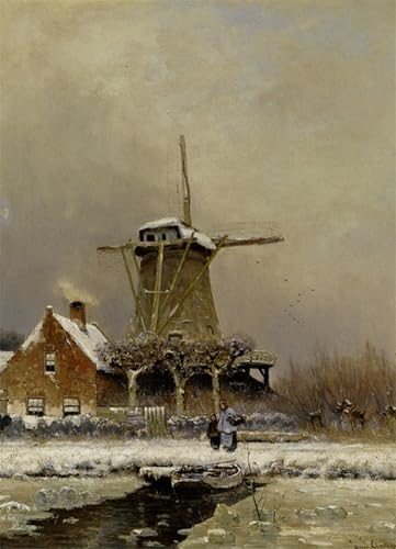 Affiche Louis Apol près d'un moulin à vent pour décoration bureau calme