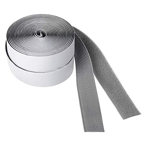 BRAVESHINE 16.5FT Hook and Loop Tape Roll with Double Sided Adhesive