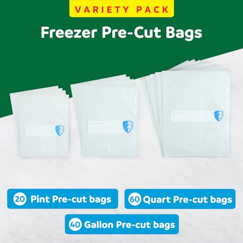 Image of FoodSaver Variety Pack Vacuum Seal Bags, 120 Count Pre-Cut BPA-Free Freezer Bags (20 Pint, 60 Quart, 40 Gallon) for Food Storage, Sous Vide, Meal Prep