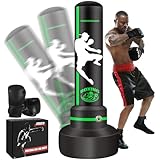 Upgrade Freestanding Punching Bag for Adults Teens, 70'' Heavy Boxing Bag with Stand with Boxing Gloves, Kickboxing Bag for MMA Muay Thai Fitness Taekwondo Boxing Traning