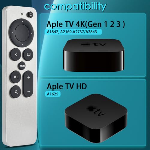 Image of Replacement Remote Control for Apple TVs,for Apple TV HD /4K(1st,2nd,3rd)