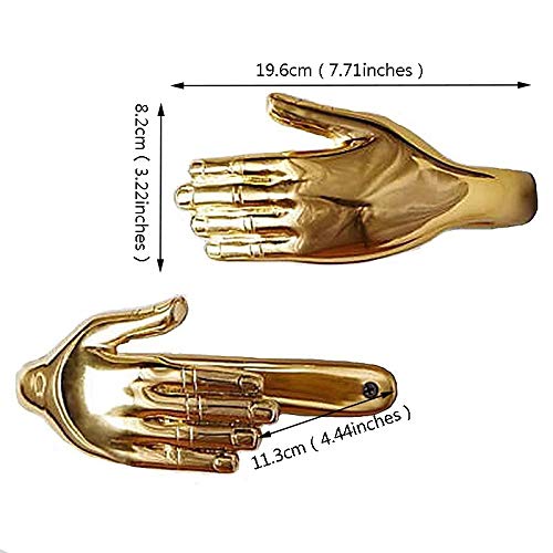 Vorhanghalter für Wand Metall Vorhang Raffhalter Dekorative Vorhang Vorhänge Holdbacks 2 Vorhang Krawatten Set, 19,6 * 8,2 * 11,3 cm, Gold