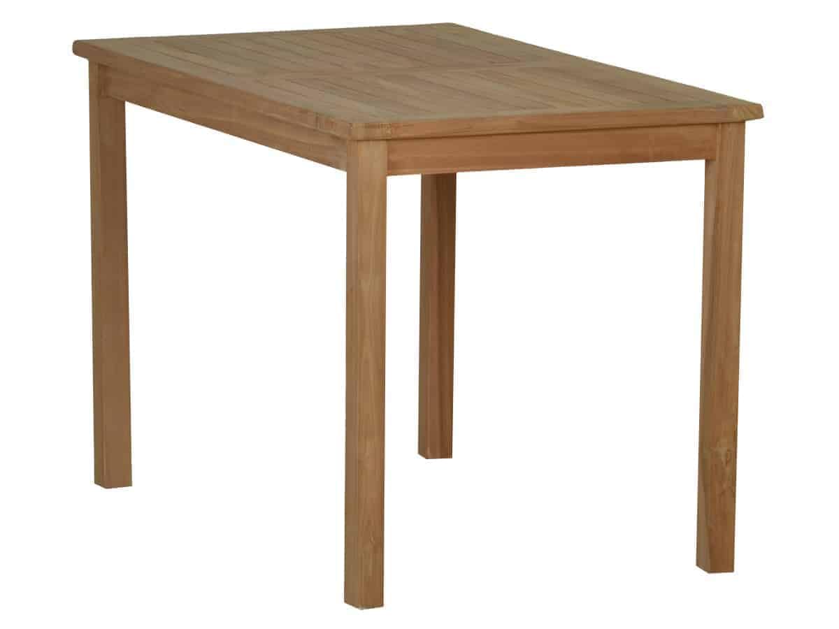 Gartentisch 120x70 cm Gartenmöbel Outdoor Modern Massivholz Teak Honig
