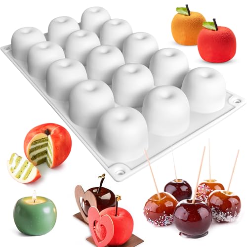 Apple Silicone Mold, 15-Cavity Shape Mousse Cake Molds