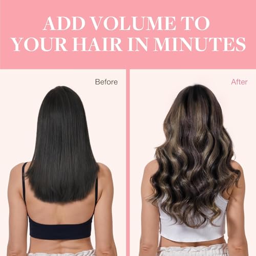 Image of GOO GOO Clip in Hair Extensions Real Human Hair Balayage Remy Extensions