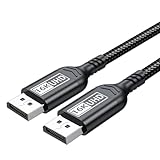 Awescam DisplayPort 2.1 Cable, 80Gbps High-Speed DP 2.1 Cable,16K@60Hz, 8K@120Hz, 4K@240Hz, Support Dynamic HDR/HDCP/DSC and 3D, G-Sync FreeSync Gaming PC, Gaming Monitor, Braided, 6.6 FT, Black