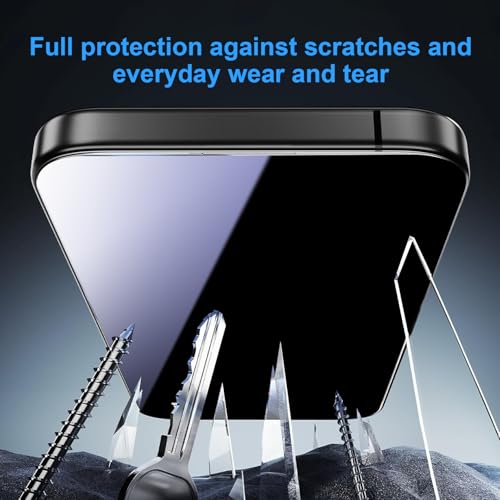 Image of OneFish Screen Protector for iPhone 14 Pro Max 360 Privacy, 2 Pack