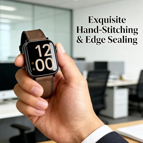 Correa de cuero magnética para Apple Watch 42-49 mm miniatura 3