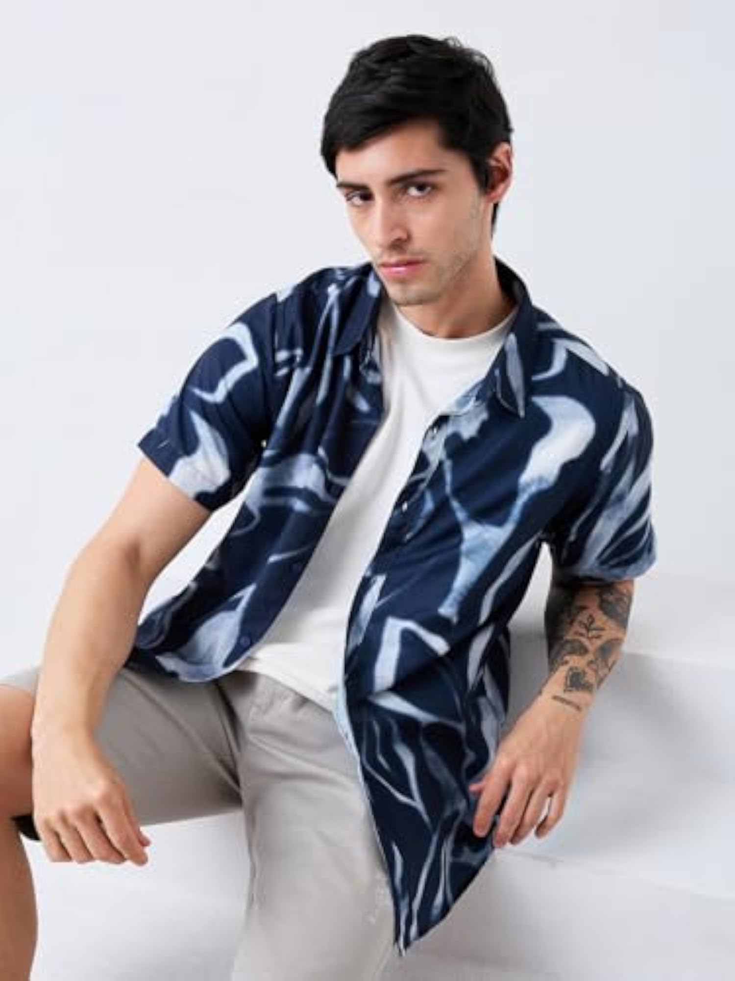 Sli Fit Printed Half Sleeve Casual Shirt