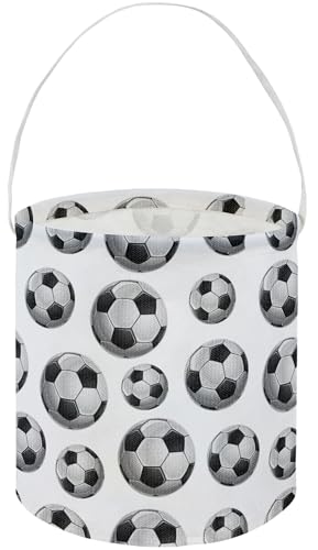 Image of Soccer Basket Kids Storage Basket Baby Gift Basket Rectangular Cute Toy Storage Bin Box Organizer Book Shelf Basket Dinosaur Room Decor(Soccer)