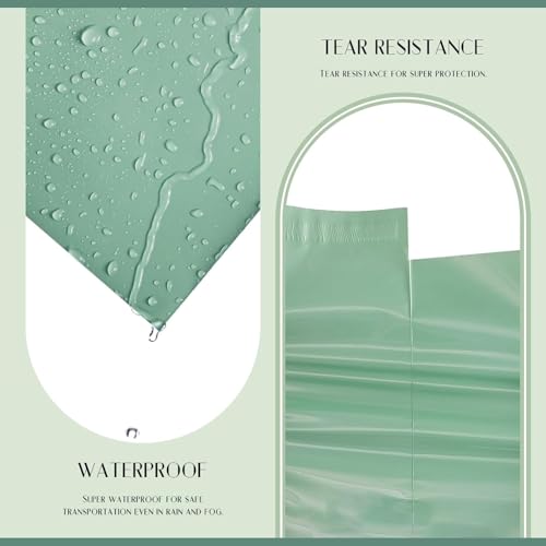 Image of Metronic Large Poly Mailers 24x24 300 PCS, Strong Adhensive Shipping Bags for Clothing, Waterproof Shipping Envelopes for Small Business, Tear-resistant Mailers Poly Bags Bulk in Grayed Jade Green