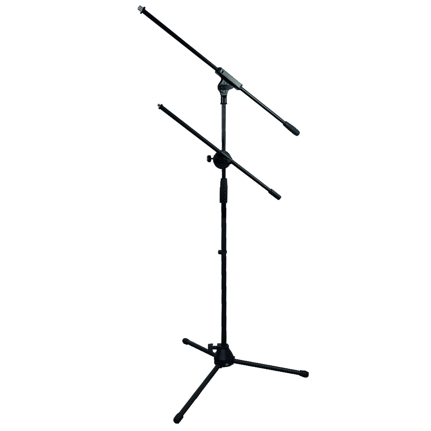 keepdrum MS106 BLK Mikrofonständer mit Galgen + MSA067 Mikrofonarm zum Anbringen von Mikrofon/Tablet/Handy-Halterungen