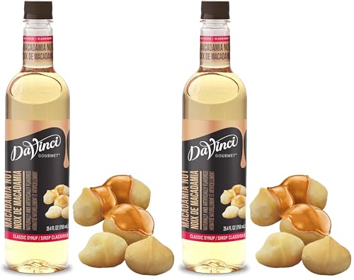 Image of DaVinci Gourmet Classic Macadamia Nut Coffee Syrup for Espressos, Cappuccinos, Lattes, Cold Brew Cof