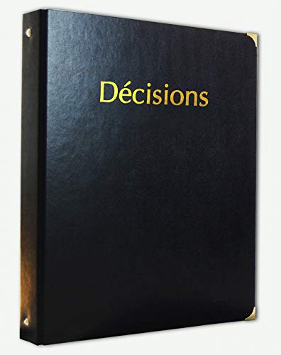 UTTSCHEID - Archivador de decisiones de piel sintética con recarga de 100 hojas numeradas