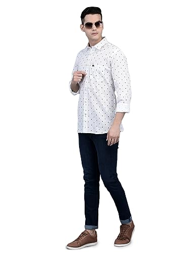 Image of Canoe Men Long Sleeve Spread Collar Casual Shirt