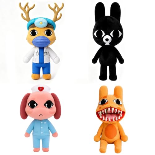Trivolusia Animal Hospital Plush Vet Play Set - Interactive Stuffed Animal Clinic Pretend Play Toys with Pet Carrier & Accessories, Christmas Birthday Gift for Toddlers Kids Boys Girls⁠