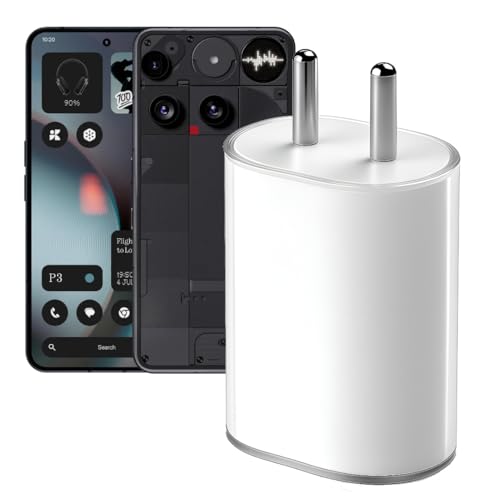 Image of Nothing 45W PPS Type C Charger Adapter Compatible with CMF by Nothing Phone 3 /3a Pro /3a /2a /2a Plus /Phone 2 /CMF Phone 1 /Buds /Tablet /Pad, 45 w USB C Fast Power Rapidly PD Mobile Charging Adaptor, White