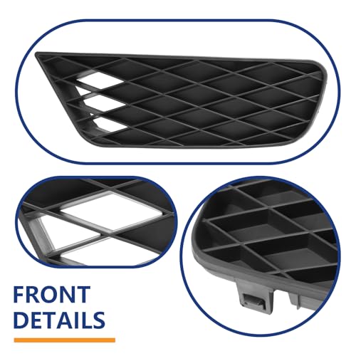 Image of BXZ Front Bumper Insert Outer Grille Fog Light Lamp Cover Bezel Pair For 2009 2010 2011 Honda Civic(Not For 2DR)