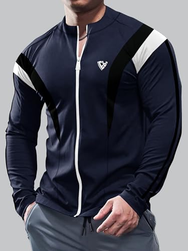 Image of Noble Monk Men's Active wear Regular Fit T Shirt |Full Sleeves |Casual T-Shirt for Men