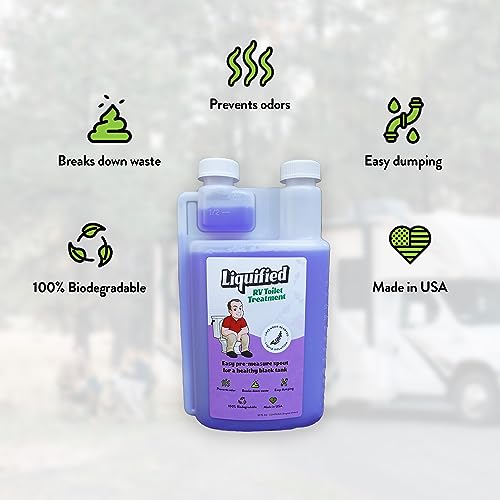 Image of Liquified RV Toilet Treatment - Black Holding Tank Digester - Odor Eliminator - Lavender Scent - Matts RV Reviews (Lavender, 32oz)