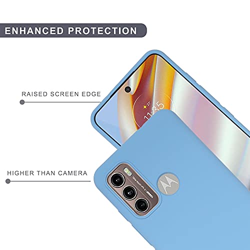 Image of SPRIG Silicone Back Cover Case for Moto G60 (Denim Blue)