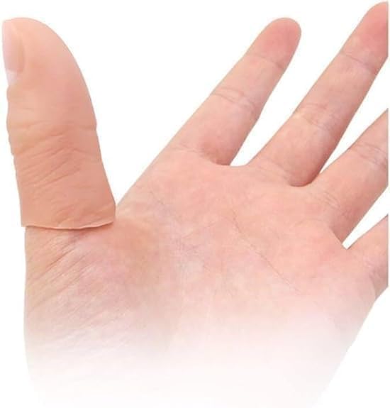Txuolin 5 Pcs Finger Magic Trick Fake Soft Thumb Tip Close Up Stage Show Prop Prank, Magic Trick