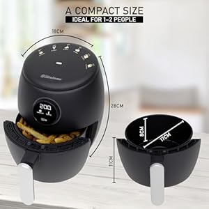 Air Fryer, 2.1Qt Digital Display, Rapid Air Circulation, Air Fryers, 60 Min Timer, Small Air Fryer, Adjustable Temperature, Dishwasher Safe Basket BEL-AF-02 Air Fryer 21Qt Digital Display Rapid Air Circulation Air Fryers 60 Min Timer Small Air Fryer Adjustable Temperature Dishwasher Safe Basket BEL AF 02
