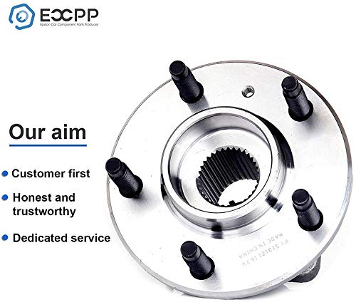 Eccpp 2 Pcs Replacement Fit For 513121 5 Lug Wheel Bearing Hub Front Wheel Hub And Bearing Assembly Allure, Aurora, Bonnevile, Century, Impala W/Abs #TOP5