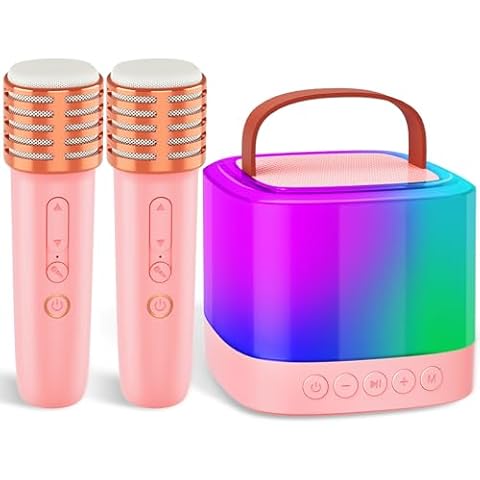 Karaoke Machine for Kids with LED Lights Cover