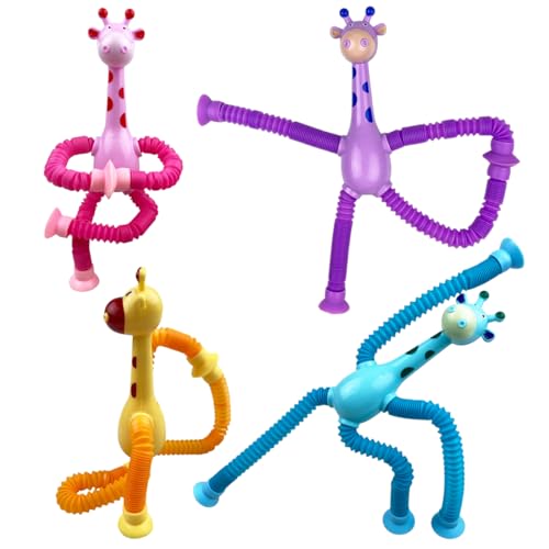 Anditoy Giraffe Suction Cup Pop Tubes