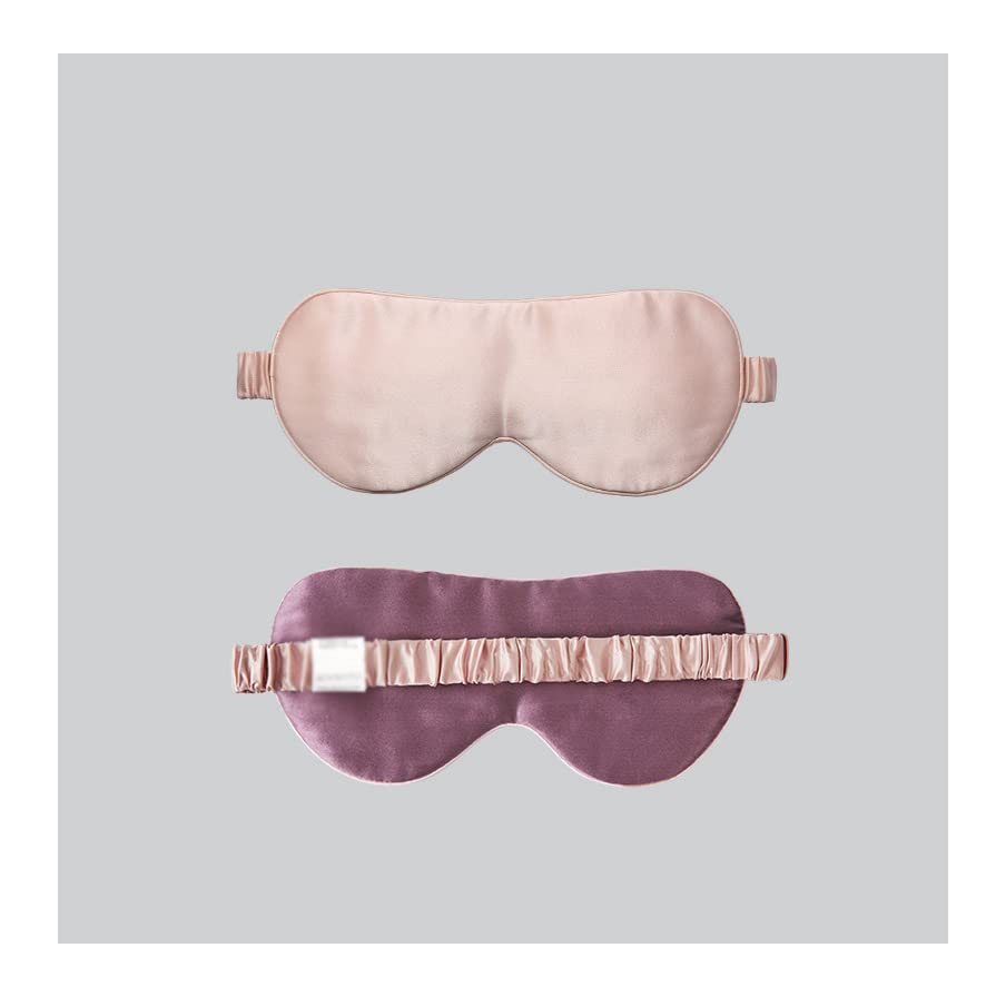 Máscaras para dormir Zero Eye Pressure Blackout pa Máscara de seda for dormir con almohadillas for los ojos de verano de morera y ácido hialurónico(White_9.1 * 3.9in)