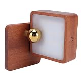 BTOSEP Lampada da parete magnetica dimmerabile con sensore di movimento Lampada da parete compatta per camera da letto Armadio Legno massello Alimentazione a batteria 7 cm