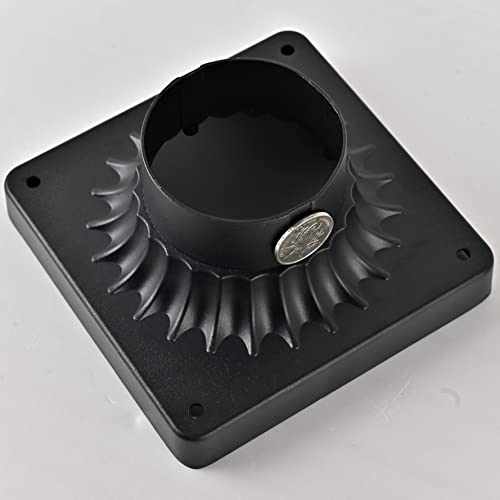 Ylhogar Lighting Outdoor Post Light Mounting Base 2 Pack, Traditional Cast Aluminum Pier Mount Base With Matte Black Finish, 5.5" W X 5.5" D X 3.25" H #TOP1