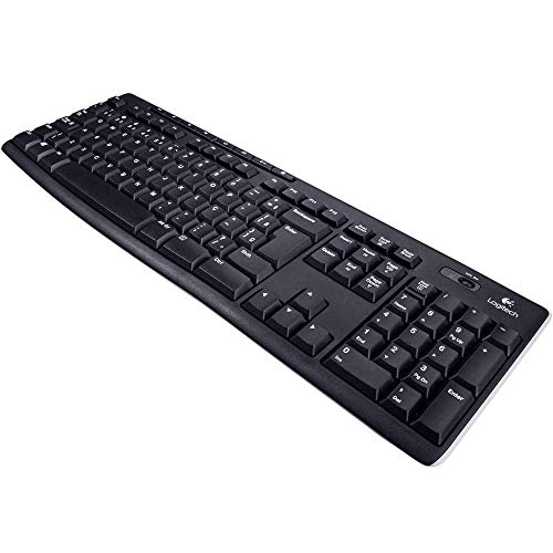 Teclado sem fio Logitech K270 com 8 Teclas Multimídia, Conexão USB, Pilhas Inclusas e Layout ABNT2 -