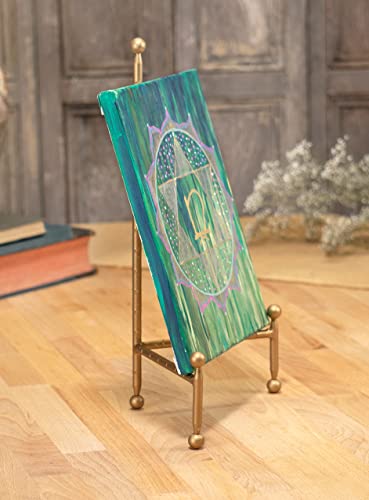Red Co. Decorative Tripod Plate Stand and Art Holder Easel in Gold Finish - 14\" h