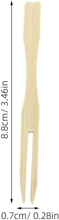400Pcs Natural Wooden Food Picks, Smooth Polished Mini Fruit Sticks, Disposable Appetizer Cocktail Picks for Party Dessert Charcuterie Board Wedding Food Serving Decor