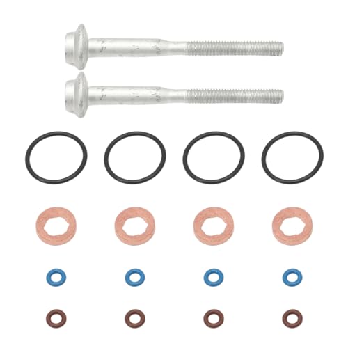 GNXfixt 4 x Dichtungssatz + 2 x Schraubensatz für Injektor Einspritzdüse Schraubensatz Kompatible 1.6 TDI CAYB CAYC CAYA CAYE CAYD CLNA