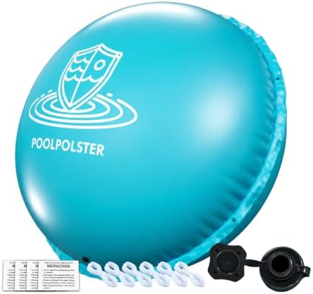 Ryuhic Poolkissen Winter Ø 3m XXL – Aufblasbares Pool Luftkissen | mit Frostschutz & Wetterschutz, Inklusive Fixierseilen & Reparaturset – Schutz für Gartenpool, Aufstellpool & Sta