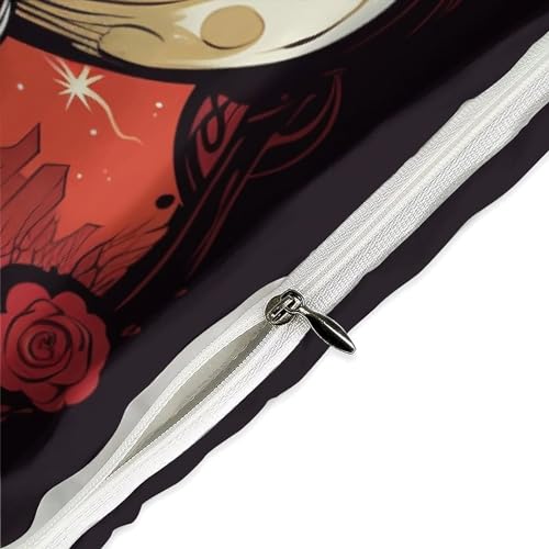 Housse de couette skeleton 200x200 parure lit microfibre 3 pcs - 6