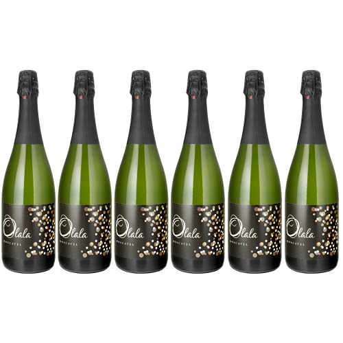 OLALÁ Moscatel Pack - Vino Blanco Espumoso de Uva 100% Moscatel, Aroma a Flores Blancas, Pospaladar Agradable y Fresco, Perfecto con Aperitivos, Pescados y Postres, 75cl