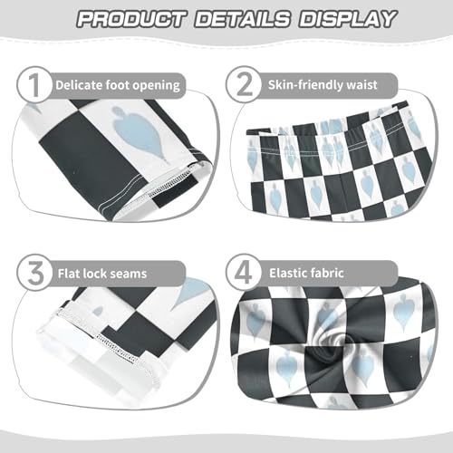 Bolaz Toddler Girls Leggings Printed Yoga Pants Leggings Checkerboard Pattern for Kids3