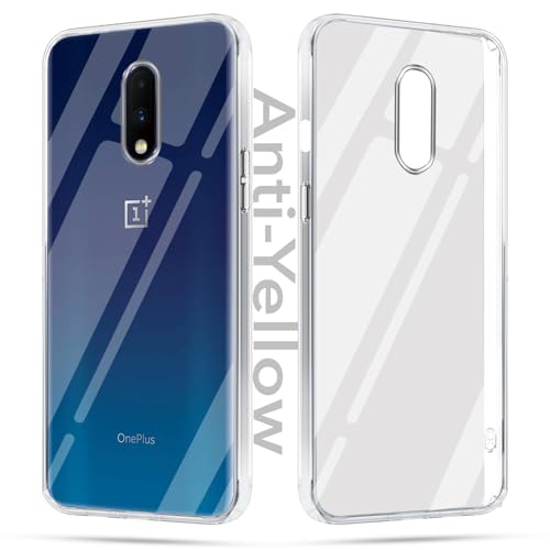 Image of Jkobi Lifetime Anti-Yellow Clear Back Cover Case for OnePlus 7 (Sleek Hard Crystal | Shockproof and Camera Protection)