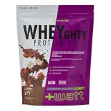 +Watt Wheyghty Protein 80 - Integratore a base di proteine concentrate del siero del latte all’80% ottenute - Doypack da 750 g - Gusto Nocciola