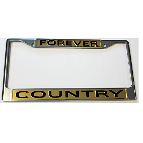 Stealth Technologies, LLC Forever Country Acrylic License Plate Frame Car Tag GLD/BLK