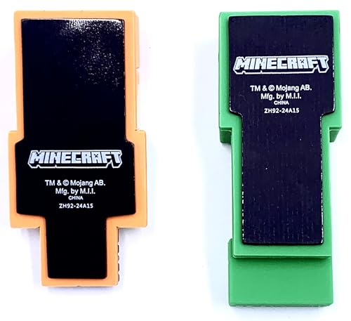 Monogram Ímã de espuma 3D Alex & Creeper compatível com Minecraft - Conjunto de ímãs de 2 peças. Ímã