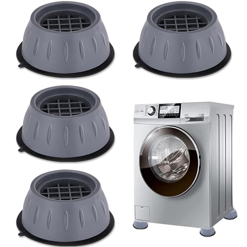 Anti Vibration Pads for Washing Machine,4 Pcs Reduce Noise Rubber Feet Pads for All Kinds of Furniture,Grey