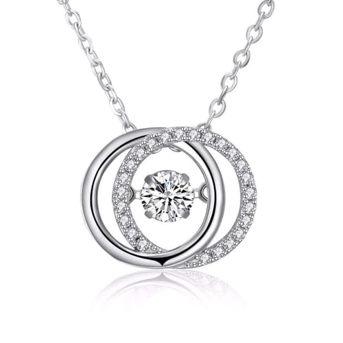Chaîne de vie collier S entrelacé pendentif rond pour célébrer les liens sacrés
